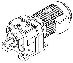 Мотор редуктор цилиндрический RD7 13